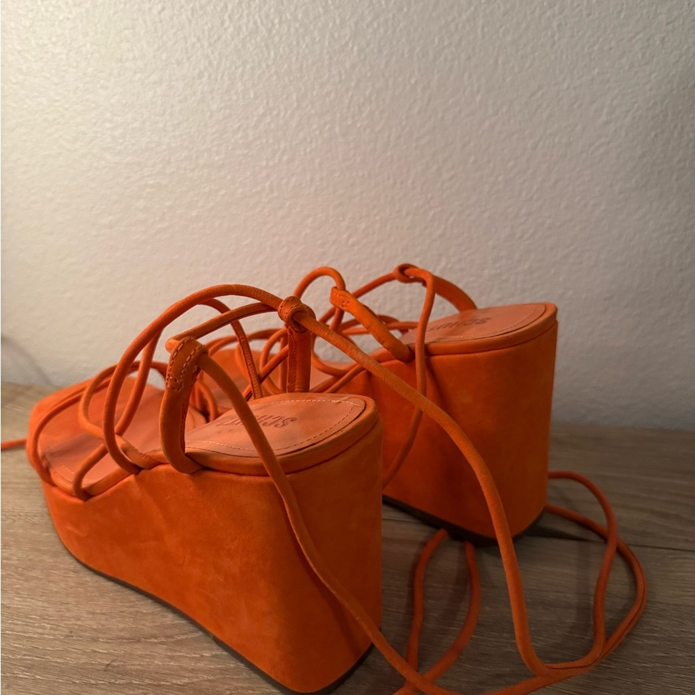 Schutz Orange Strappy Heels - Worn Once - Picture 5 of 5